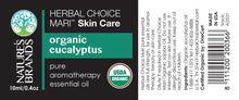 Load image into Gallery viewer, Herbal Choice Mari Organic Eucalyptus Essential Oil; 0.3floz Glass
