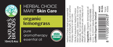Load image into Gallery viewer, Herbal Choice Mari Organic Lemongrass Essential Oil; 0.3floz Glass
