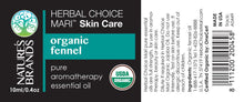 Load image into Gallery viewer, Herbal Choice Mari Organic Fennel Essential Oil; 0.3floz Glass
