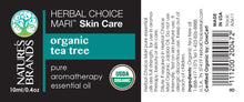Load image into Gallery viewer, Herbal Choice Mari Organic Tea Tree Essential Oil; 0.3floz Glass

